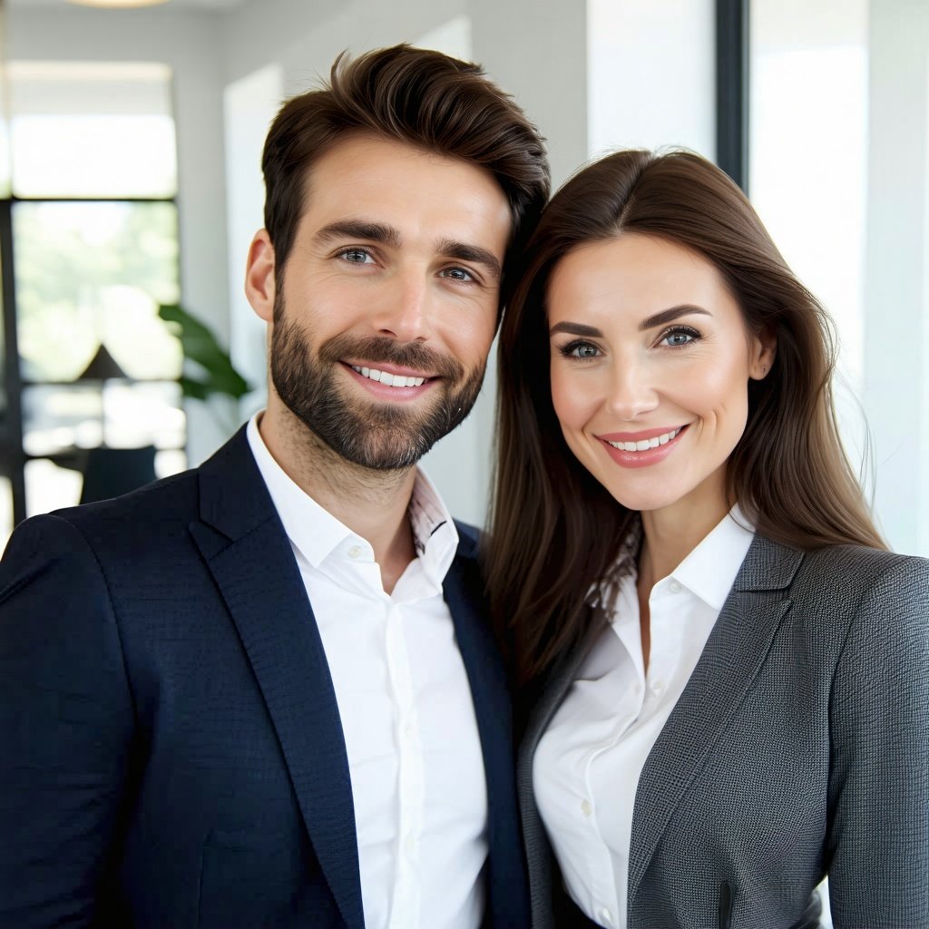 clients together professionals man and woman-3